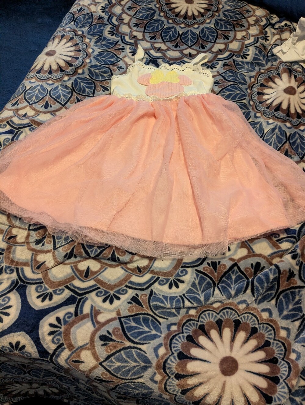 Disney Peach Pink and White Tulle Dress